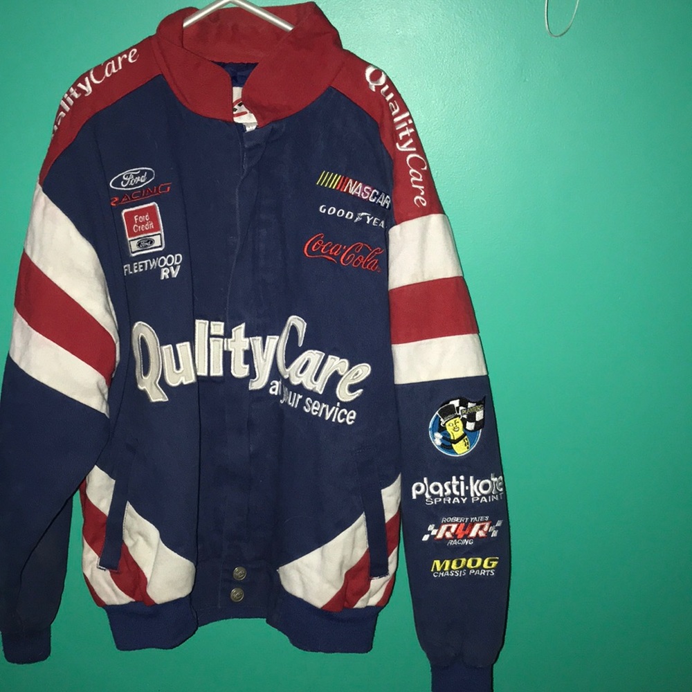 thrifted racing jacket